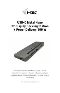 Manuale dell'utente - i-tec i-tec Metal USB-C Ergonomic 4K 3x Display Docking Station with Power Delivery 85 W + Universal Charger 112 W