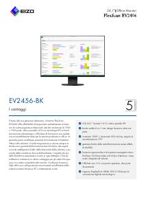 Volantino - EIZO EIZO FlexScan EV2456-BK LED display 61,2 cm (24.1") 1920 x 1200 Pixel WUXGA Nero