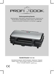 Manuale dell'utente - ProfiCook PROFI-COOK SANDWICH TOASTER 'ST1092' ACCIAIO INOSSIDAB. 900W PROFICOOK 