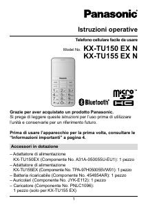 Manuale dell'utente - Panasonic Panasonic KX-TU155 6,1 cm (2.4") 102 g Blu Telefono di livello base