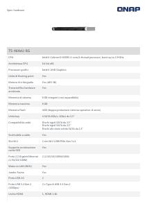 Volantino - QNAP QNAP TS-464EU NAS Rack (1U) Ethernet LAN Zwart N5095 NAS (TS-464eU-8G)