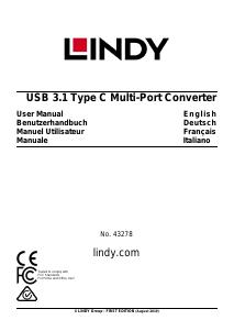 Manuale dell'utente - Lindy CONVERTER USB 3.1 TIPO C