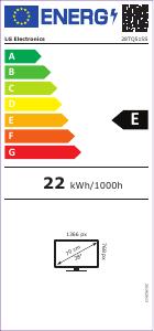EU etichetta energetica - LG LG 28TQ515S Monitor TV 28" smart webOS 22 Wi-Fi Nero - (LG MTV LED 28 28TQ515S-PZ SMART EU BLK)