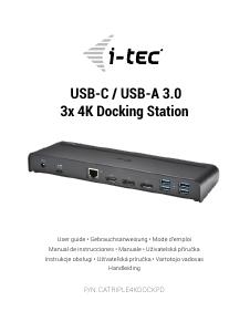 Manuale dell'utente - i-tec I-TEC DOCKING STATION USB-C / USB 3.0 3x 4K, UNIVERSALE, 2x DP, 1x HDMI (SOLO VIA USB-C), 1x LAN, 5x USB 3.0, 1x USB-C data,1x Audio/Mikrofon, USB-C POWER DELIVERY 60W