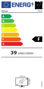 EU etichetta energetica - Hisense Hisense 40A4K (40A4K)