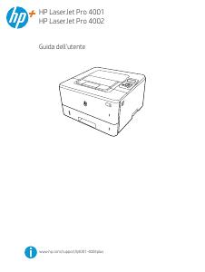 Manuale dell'utente - HP HP LaserJet Pro 4002 dw Drucker - s/w - Duplex -Laser - (2Z606F)