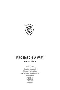 Manuale dell'utente - MSI MSI PRO B650M-A WIFI, socket AM5 moederbord (7D77-001R)