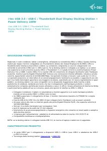 Volantino - i-tec I-TEC DOCKING STATION USB 3.0/USB-C/THUNDERBOLT, 2x HDMI, PD 100W, IT
