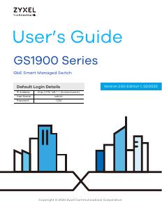 Manuale dell'utente - Zyxel Zyxel GS1900-24EP Gestito L2 Gigabit Ethernet (10/100/1000) Supporto Power over Ethernet (PoE) Nero