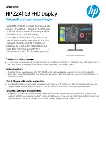 Volantino - HP HP Z24f G3 Monitor PC 60,5 cm (23.8") 1920 x 1080 Pixel Full HD Argento