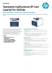 Volantino - HP HP. MULTIF. LASER COLORE A4, OFFICEJET PRO 4302dw, 33 PM, ADF, FRONTE/RETRO, USB/LAN/WIFI, 4 IN 1, NEW W1A77A