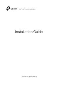 Installation Guide - TP-LINK TP-LINK TL-SG1016DE Gestito L2 Gigabit Ethernet (10/100/1000) Nero