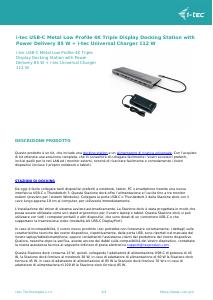 Volantino - i-tec I - TEC USB-C Metal Nano Dock HDMI/VGA LAN Power (C31NANOVGA112W)