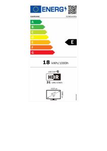 EU etichetta energetica - Samsung SAMSUNG S25BG400EU 25IN Edge LED 16:9 Gaming FHD (LS25BG400EUXEN)