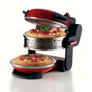 17425772638463-ariete927pizzeriafornopizzadoppio2300w2pietrerefrattarie2pizzein4minuti2termostatidiametro32cm5livellidicottura2paleinacciaioinoxrosso