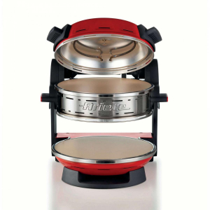 17425772651373-ariete927pizzeriafornopizzadoppio2300w2pietrerefrattarie2pizzein4minuti2termostatidiametro32cm5livellidicottura2paleinacciaioinoxrosso