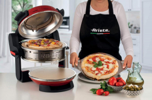 17425772702103-ariete927pizzeriafornopizzadoppio2300w2pietrerefrattarie2pizzein4minuti2termostatidiametro32cm5livellidicottura2paleinacciaioinoxrosso
