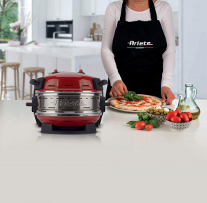 17425772713766-ariete927pizzeriafornopizzadoppio2300w2pietrerefrattarie2pizzein4minuti2termostatidiametro32cm5livellidicottura2paleinacciaioinoxrosso
