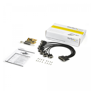 17429271158525-startechcomschedaserialepciexpressa8porteschedaadattatoreserialepciers232schedadiespansionecontrollercardserialedb99pin16c1050uartprotezionesovratensioniesd15kvwindowslinux