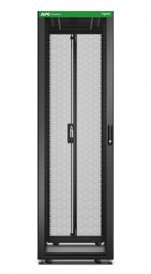 17430977306262-apceasyrack600mm42u800mmwithroofsidepanelcastorsfeetand4bracketsnobottomblackrackindipendentinero
