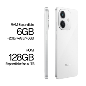17445547490303-oppoa40smartphonefotocameraai50mpselfie5mpdisplay66790hzlcdhd5100mahram12gb66rom128gbip54versioneitaliastarlightwhite