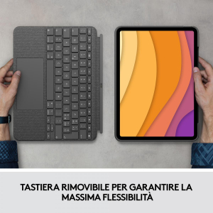 17448362555119-logitechcombotouchcustodiacontastieraperipadair4gen2020tastieraretroilluminatarimovibiletrackpadclickanywheresmartconnectorgrigio