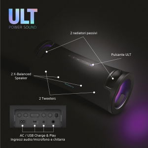1744885900532-sonyultfield7speakerportatilewirelessbluetoothconultpowersoundultimatedeepbassxbalancedspeakerbatteriada30oreip67impermeabileilluminazionealedmicrofonoingressoperchitarranero