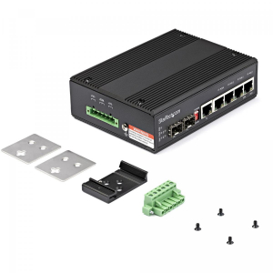 17449500014268-startechcomswitchretelanindustrialea6porte4portepoerj452slotsfp30w101001000mbpspoweroverethernetcommutatorehubgigabitswitchmontabilesuguidadin40degcto75degc