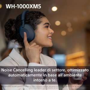 17449922242009-sonywh1000xm5cuffiewirelessconnoisecancellingduratadellabatteriadi30orebluetoothottimizzateperalexaegoogleassistantioseandroidconmicrofonointegratoblunotte
