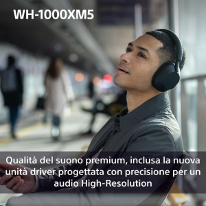 17449922248598-sonywh1000xm5cuffiewirelessconnoisecancellingduratadellabatteriadi30orebluetoothottimizzateperalexaegoogleassistantioseandroidconmicrofonointegratoblunotte
