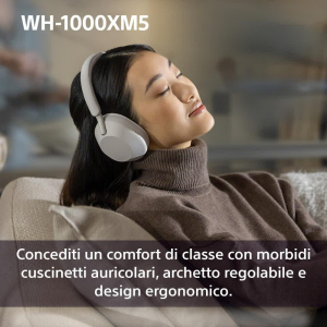 17449922269968-sonywh1000xm5cuffiewirelessconnoisecancellingduratadellabatteriadi30orebluetoothottimizzateperalexaegoogleassistantioseandroidconmicrofonointegratoblunotte