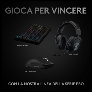 17450425407456-logitechgproxsuperlightmousegamingwirelessleggero63gsensorehero25k25600dpi5tastiprogrammabililungaautonomiamemoriaintegrataperesportcompatibileconpcemacnero