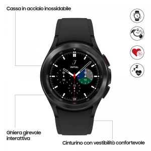 17450601660607-samsunggalaxywatch4classicsmartwatchghierainterattivaacciaioinossidabile42mmmemoria16gbblack