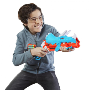 17452182052159-nerfdinosquadtricerablastblasterconalloggiamentopercaricamentodi3dardiconsupportodardiedesigndinosaurotriceratopoinclude12dardielite