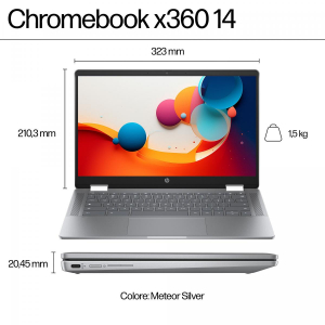 17452451551008-hpchromebookx36014bcd0001nlintelnn100356cm14touchscreenhd4gblpddr5sdram128gbemmcwifi680211axchromeosargento
