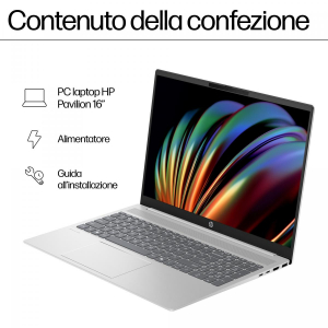 17453886147519-hppavilion16af0012nlintelcoreultra5125ucomputerportatile406cm162k16gblpddr5sdram512gbssdwifi680211axwindows11homeargento