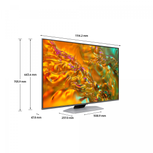 17454405435345-samsungq80dtvqled4k50qe50q80datxztsmarttvwifieclipsesilver2024processorenq4aigen24kaiupscalingsimplechamferdesigndolbyatmos