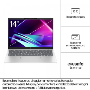 17456837256264-hppavilionpluslaptop14ew1004nlintelcoreultra5125hcomputerportatile356cm143k16gblpddr5xsdram512gbssdwifi6e80211axwindows11homeargento