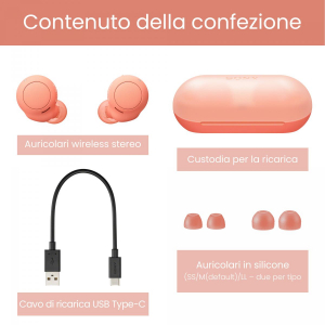 17457337057508-sonyauricolariwfc500truewirelessfinoa20orediduratadellabatteriaconcustodiadiricaricacompatibileconlassistentevocalemicrofonointegratoperletelefonateconnessionebluetoothaffidabilearancione