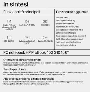 17480739856335-hpprobook450156inchg10notebookpcintelcorei5i51334ucomputerportatile396cm156fullhd8gbddr4sdram256gbssdwifi6e80211axwindows11proargento