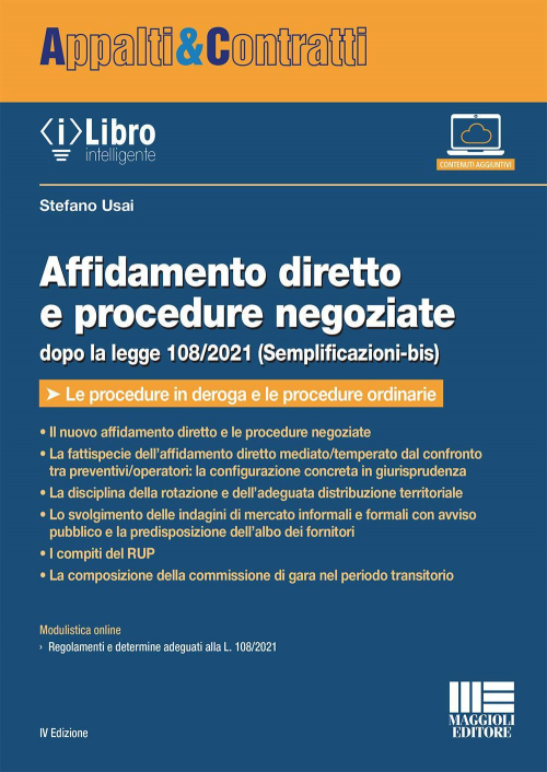 17277948584521-libroaffidamentodirettoeprocedurenegoziatedopolalegge1082021semplificazionibiseditoremaggiolieditoreanno2021