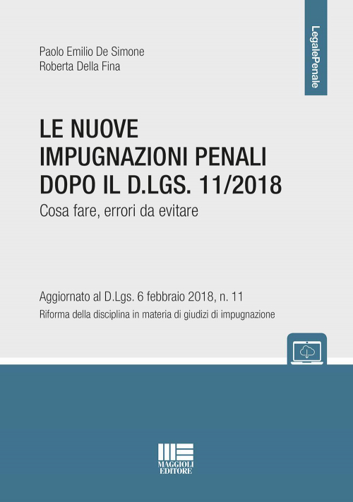 17277953539875-librolenuoveimpugnazionipenalidopoildlgs112018cosafareerroridaevitareeditoremaggiolieditoreanno2018