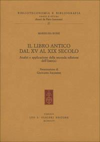 17278218936288-libroillibroanticodalxvalxixsecoloanalisieapplicazionedellasecondaedizionedellisbdaeditoreolschkianno1994