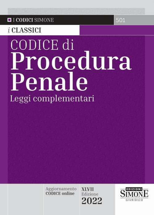 17278479280005-librocodicediprocedurapenaleleggicomplementariedizminoreditoreedizionigiuridichesimoneanno2022