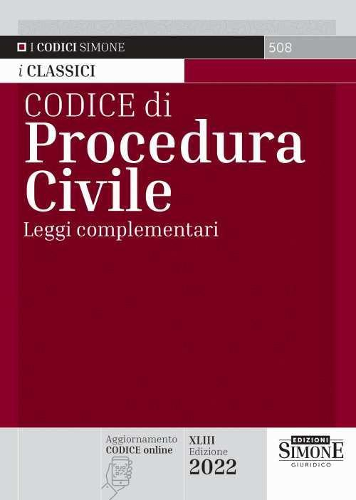 17278479325035-librocodicediproceduracivileeleggicomplementarieditoreedizionigiuridichesimoneanno2022