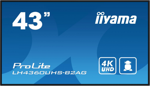 17425269733221-iiyamalh4360uhsb2agvisualizzatoredimessaggipannelloadigitale108cm425ledwifi500cdm4kultrahdneroprocessoreintegratoandroid11247