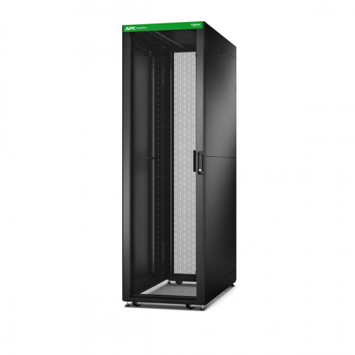 17430977246817-apceasyrack600mm42u800mmwithroofsidepanelcastorsfeetand4bracketsnobottomblackrackindipendentinero