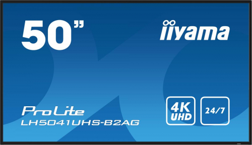 17434018461003-iiyamalh5041uhsb2agvisualizzatoredimessaggipannellopiattopersegnaleticadigitale127cm50lcd500cdm4kultrahdnero247