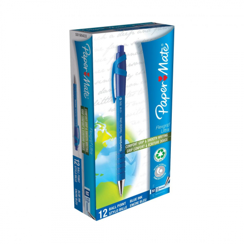 17447617257355-papermateflexgripultrartblupennaasferaretrattileaclipmedio12pz
