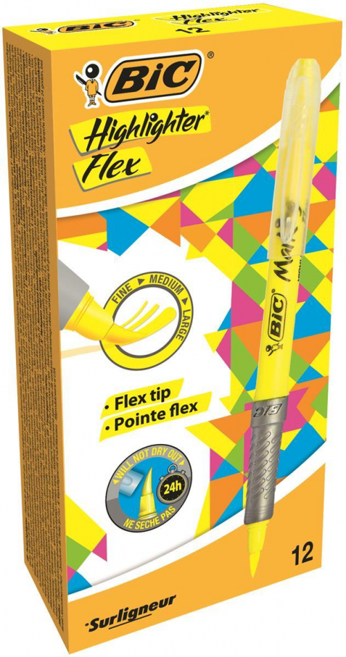 17447622794469-bichighlighterflexevidenziatore12pzpuntadelpennellogiallo